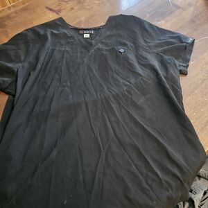 Koi Basics Men's Bryan Scrub Top Solid Black Size XLarge